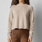 Pleat Black Raglan Sweater Wheat