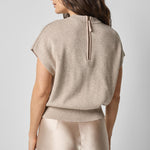 Banded Bottom Wedge Sweater Wheat