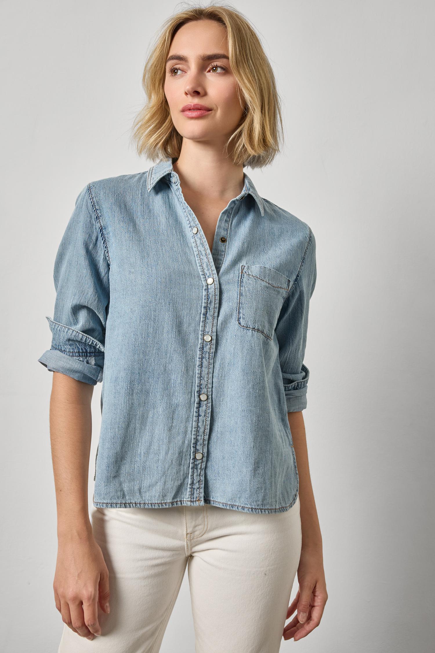 Denim Button Down Blue Wash