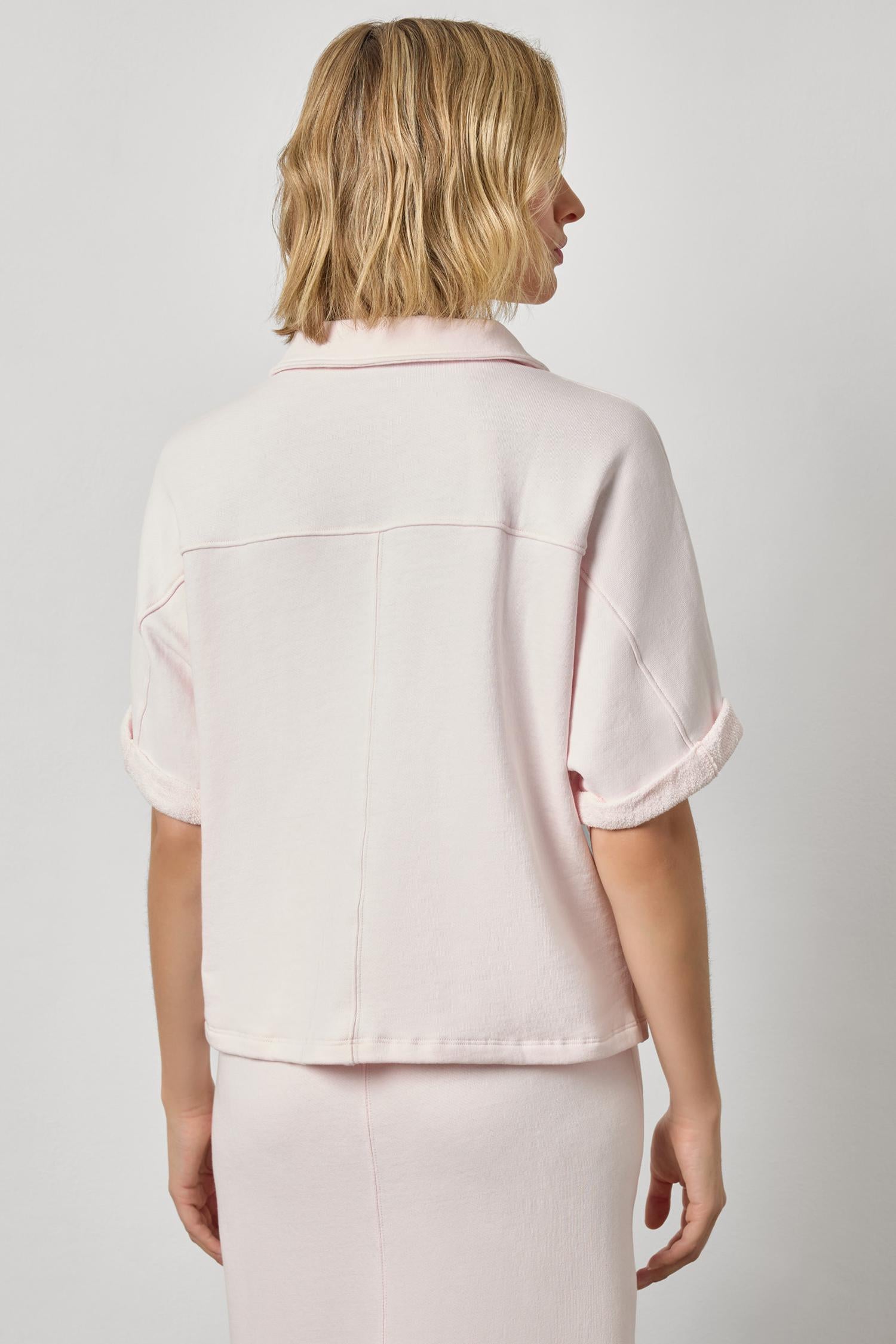 Oversized Terry Polo Rosewater