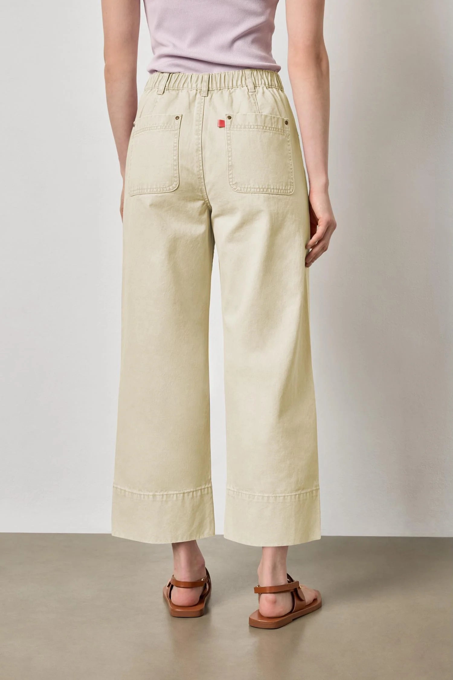 Twill Straight Leg Pant Parchment