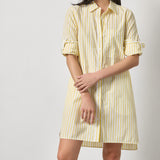 Striped Shirt Dress Sunflower Stripe