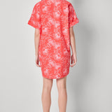 Lilla P Poplin Dolman Shirt Dress Zinnia Print