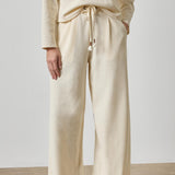 Full Length Pleated Pant Rope Cream