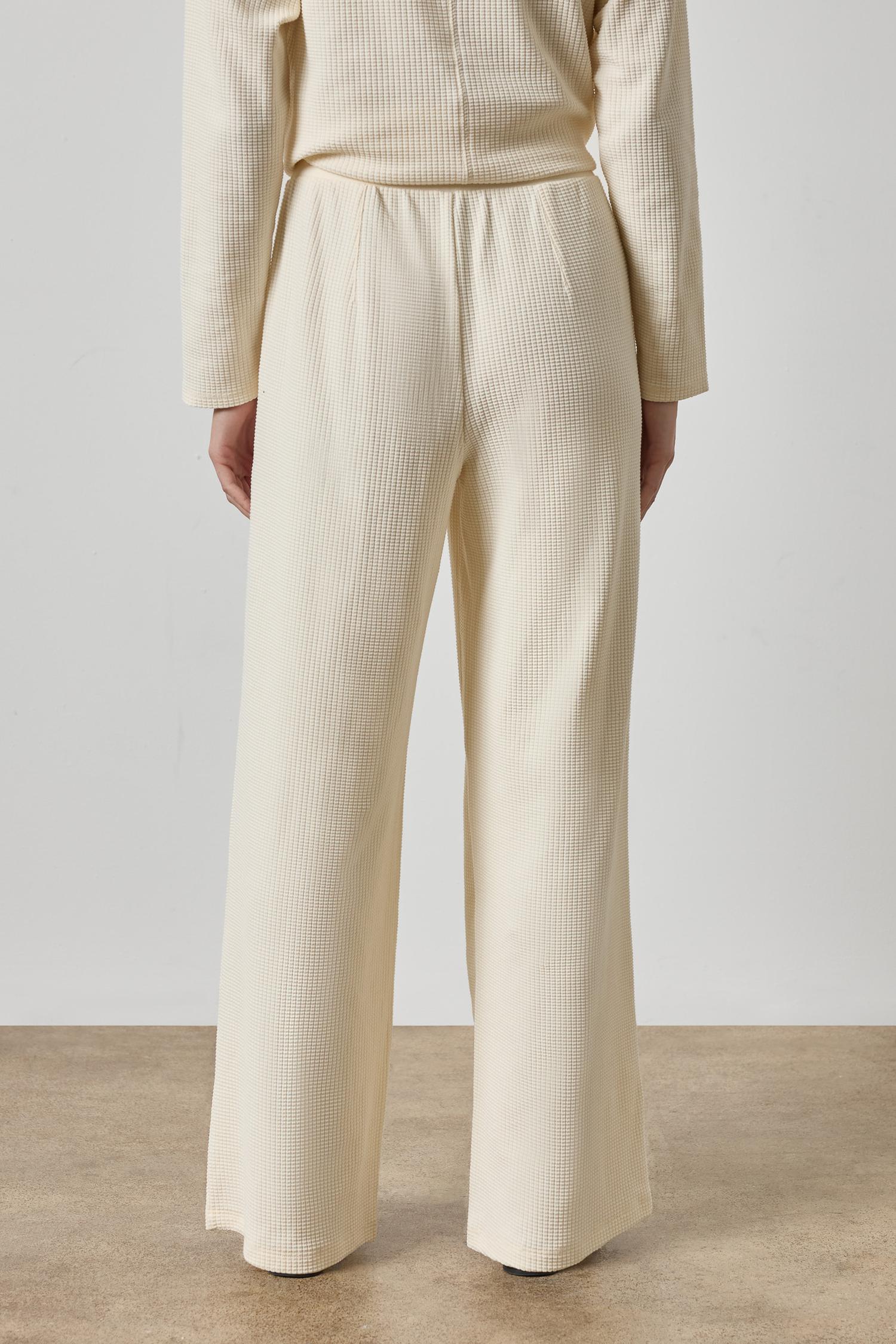 Full Length Pleated Pant Rope Cream
