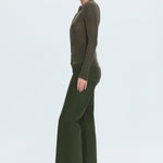 pistola denim penny wide leg jean laurel dark green color