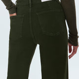pistola denim penny wide leg jean laurel dark green color