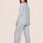 Gisele Long PJ Set Gray Dawn/Navy