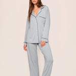 Gisele Long PJ Set Gray Dawn/Navy