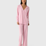 Gisele Long PJ Set Pink Nectar/Ivory