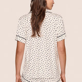 Gisele Printed RLX Short PJ Set Heart to Heart Black