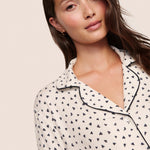 Gisele Printed RLX Short PJ Set Heart to Heart Black