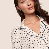 Gisele Printed RLX Short PJ Set Heart to Heart Black