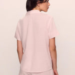 Nautico Shortie Pj Set Feeder Stripes Pale Mauve/White