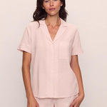 Nautico Shortie Pj Set Feeder Stripes Pale Mauve/White