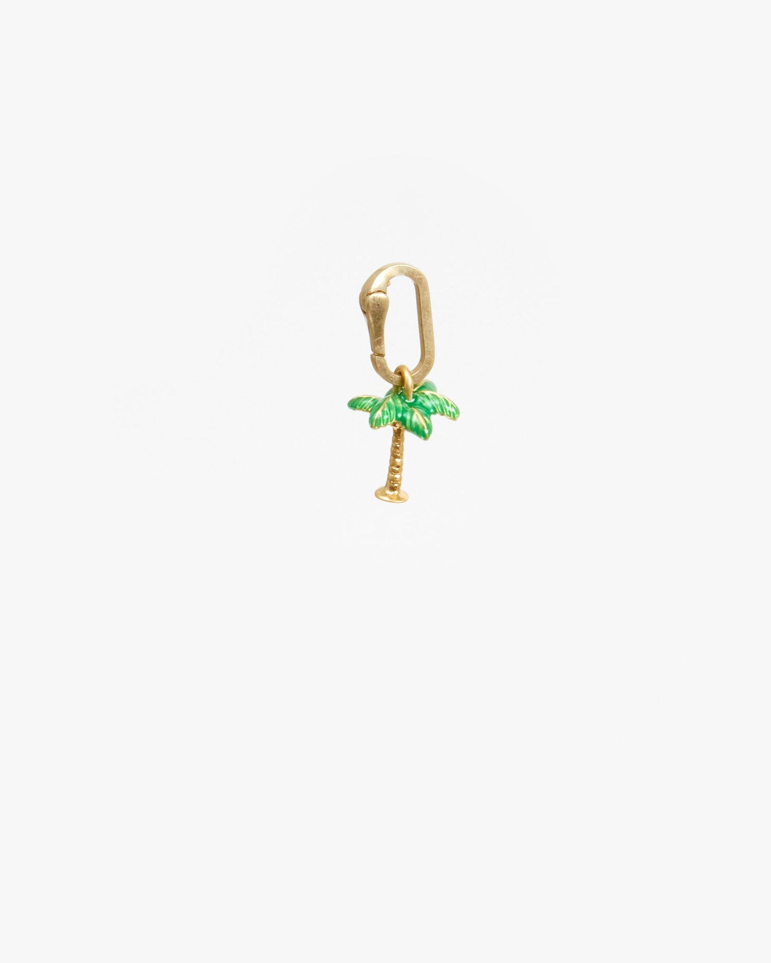 Palm Tree Charm Vintage Gold/Emerald