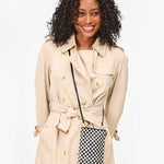 Poche Black & Cream Woven Checker