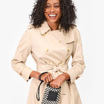 Poche Black & Cream Woven Checker