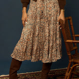 Wanda Skirt Fire Clay Print
