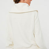 Vine Half Zip Ivory