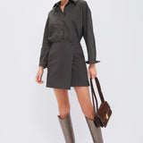 La Reina Mini Short Dress Deep Olive