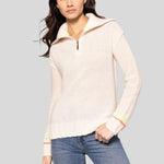 Powder Posh Cashmere Quarter Zip Frosting