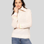 Powder Posh Cashmere Quarter Zip Frosting