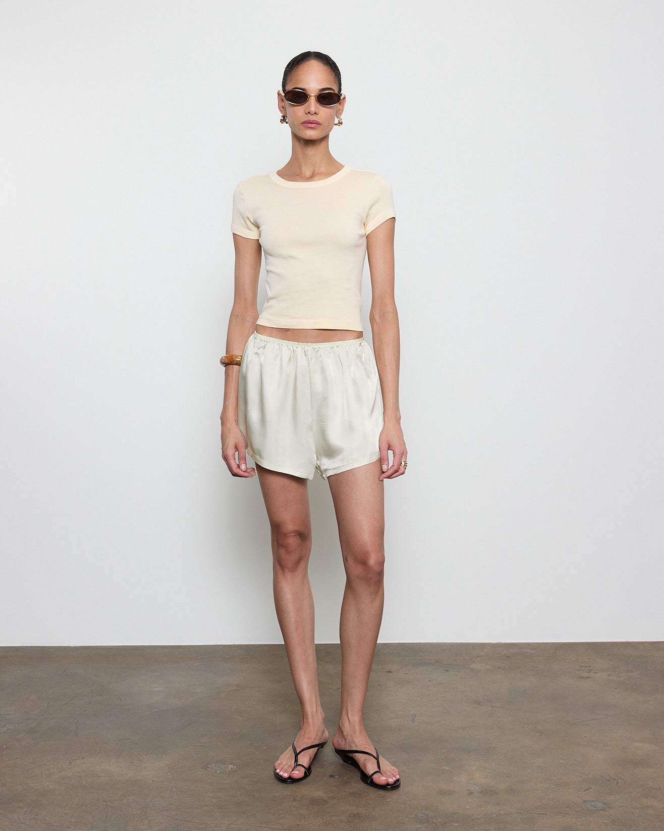 Supima Baby Rib Cropped Tee