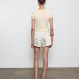 Supima Baby Rib Cropped Tee