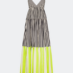 Romi Poplin Dress Black/Cream/Lime Multi