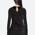 Julie Burnout Velvet Top Black