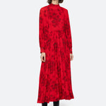 Cornelia Print Midi Dress Red