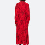 Cornelia Print Midi Dress Red