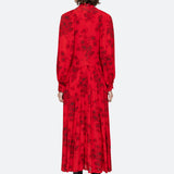 Cornelia Print Midi Dress Red