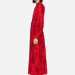 Cornelia Print Midi Dress Red