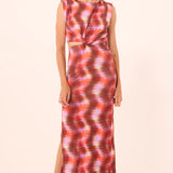 Yvette Dress Pixelated Wave