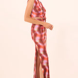 Yvette Dress Pixelated Wave