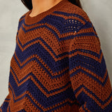 Ruby Sweater Cotton Navy Multi
