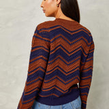 Ruby Sweater Cotton Navy Multi
