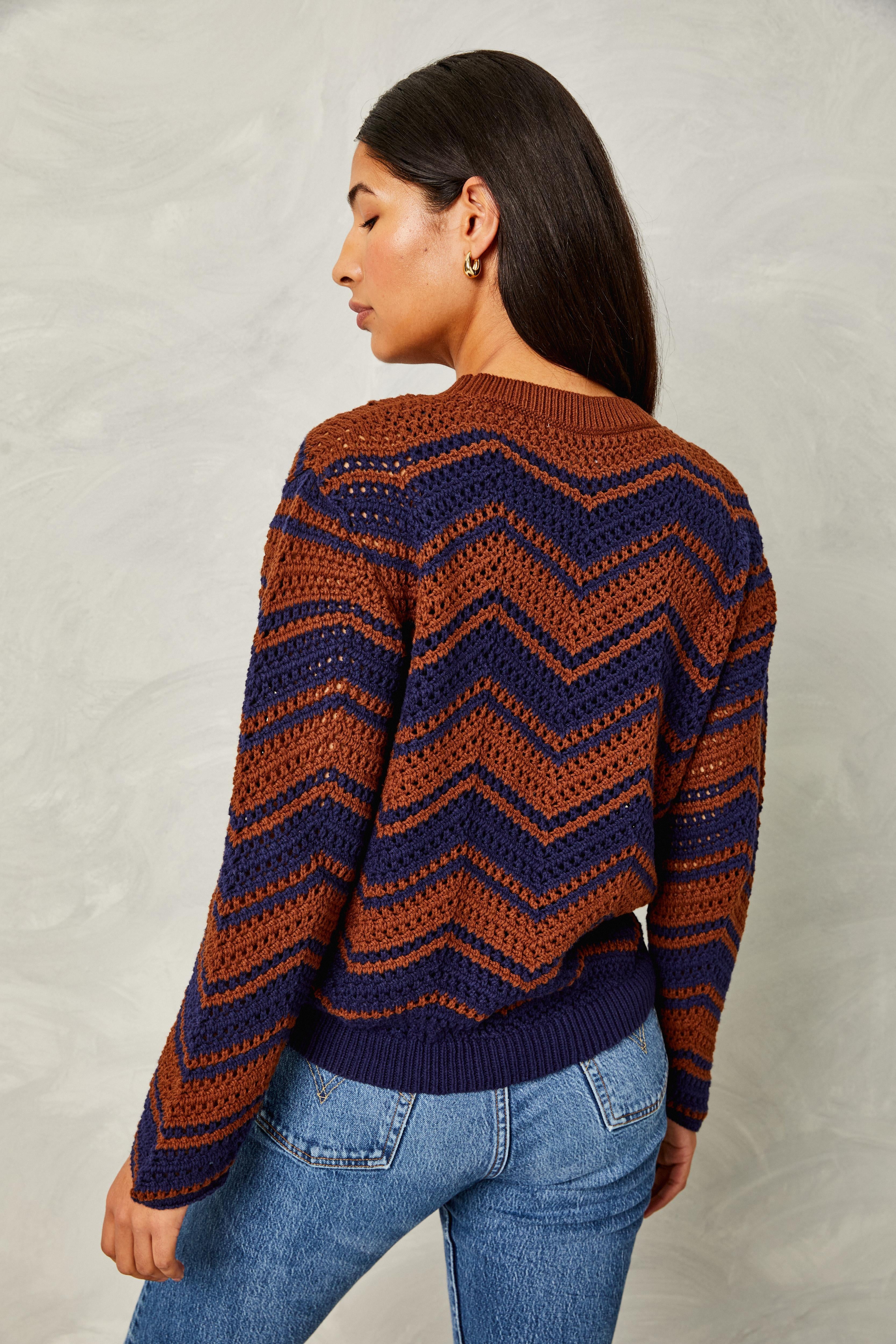Ruby Sweater Cotton Navy Multi