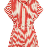 Zion Playsuit Orozco Stripe Dusty Tomato