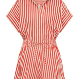 Zion Playsuit Orozco Stripe Dusty Tomato