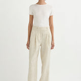 Mackenzie Trouser Cream Pinstripe