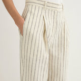 Mackenzie Trouser Cream Pinstripe