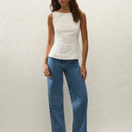 Olivia Top Valentina Broderie White