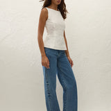 Olivia Top Valentina Broderie White