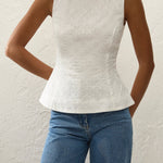 Olivia Top Valentina Broderie White