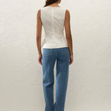 Olivia Top Valentina Broderie White
