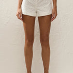 Olivia Short Valentina Broderie White