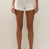 Olivia Short Valentina Broderie White